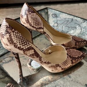 NEW in Box-Jessica Simpson Brown Snakeskin Heels